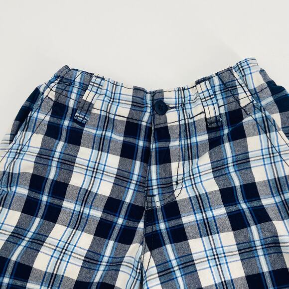 Faded Glory Blue Plaid Adjustable Waist Shorts - Size 5 - Picture 2 of 7